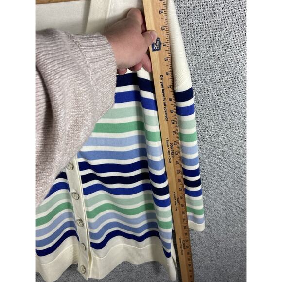 Talbots Plus Cardigan Sweater Women’s 1x Petite Coastal Nautical Old Money - Picture 7 of 13